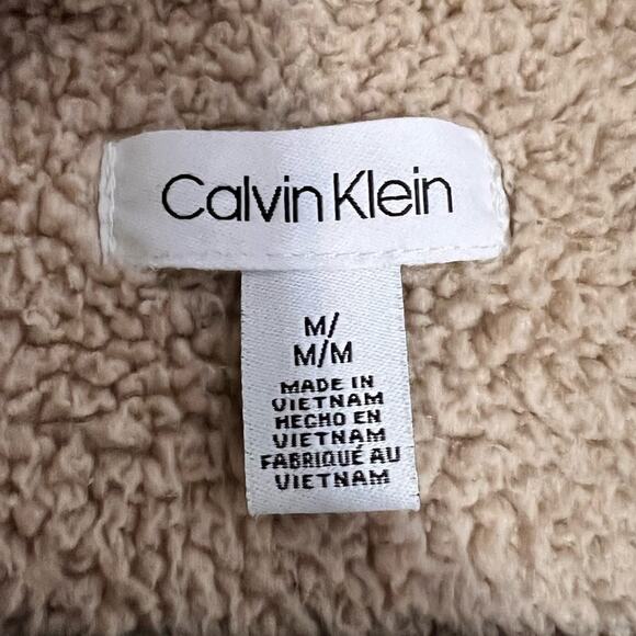 Calvin Klein Half-Zip Sherpa Jacket Size Medium - Picture 10 of 11